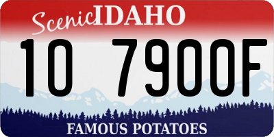 ID license plate 1O7900F