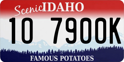 ID license plate 1O7900K
