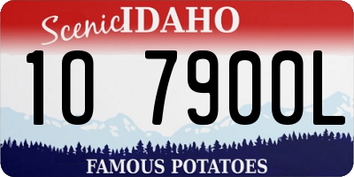ID license plate 1O7900L