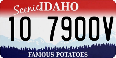 ID license plate 1O7900V