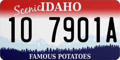ID license plate 1O7901A