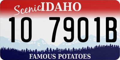ID license plate 1O7901B