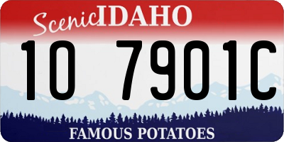 ID license plate 1O7901C