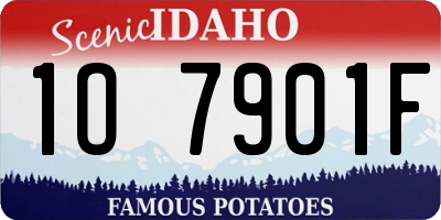 ID license plate 1O7901F