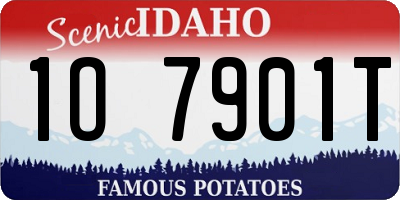 ID license plate 1O7901T