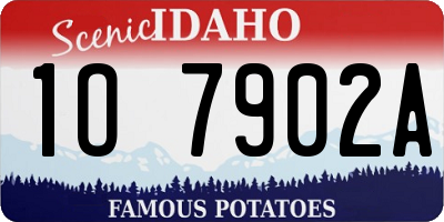 ID license plate 1O7902A