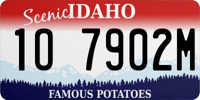 ID license plate 1O7902M