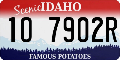 ID license plate 1O7902R