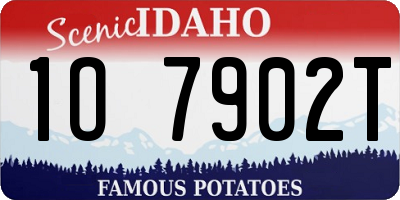 ID license plate 1O7902T