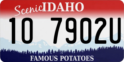 ID license plate 1O7902U