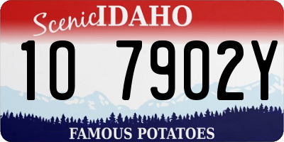 ID license plate 1O7902Y