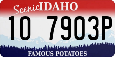 ID license plate 1O7903P