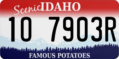ID license plate 1O7903R