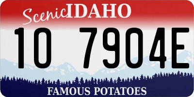 ID license plate 1O7904E