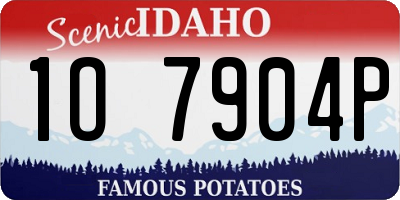 ID license plate 1O7904P