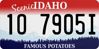 ID license plate 1O7905I