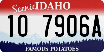 ID license plate 1O7906A