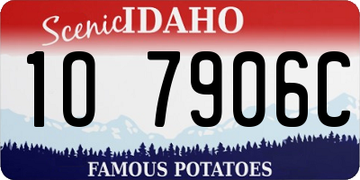 ID license plate 1O7906C