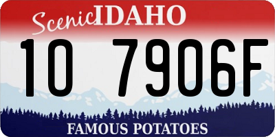 ID license plate 1O7906F