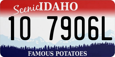 ID license plate 1O7906L