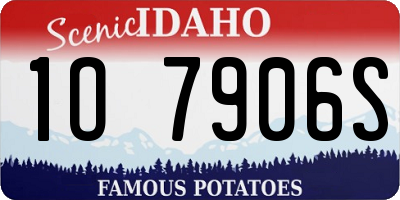 ID license plate 1O7906S