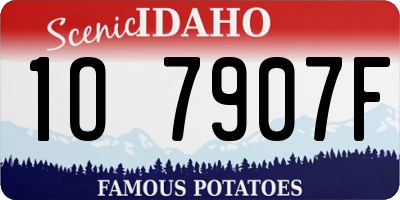 ID license plate 1O7907F