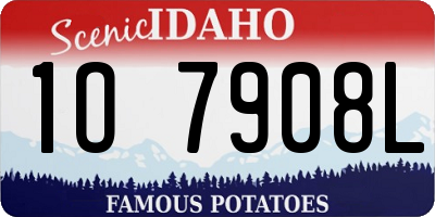ID license plate 1O7908L