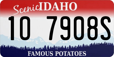 ID license plate 1O7908S
