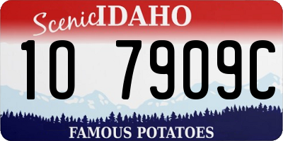 ID license plate 1O7909C