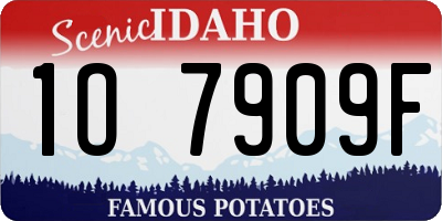ID license plate 1O7909F