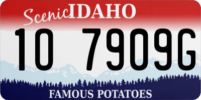 ID license plate 1O7909G