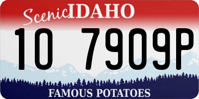 ID license plate 1O7909P