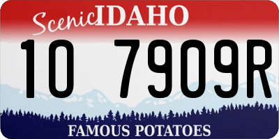 ID license plate 1O7909R
