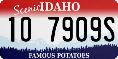 ID license plate 1O7909S