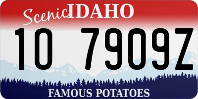 ID license plate 1O7909Z