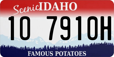 ID license plate 1O7910H