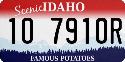 ID license plate 1O7910R
