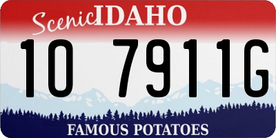 ID license plate 1O7911G