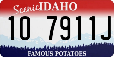 ID license plate 1O7911J