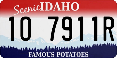 ID license plate 1O7911R