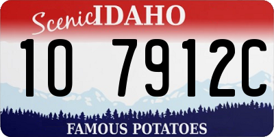 ID license plate 1O7912C