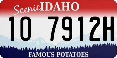 ID license plate 1O7912H