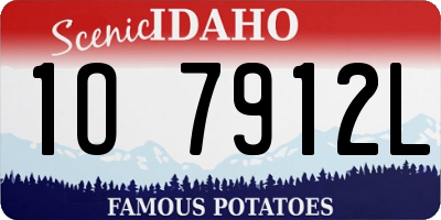 ID license plate 1O7912L