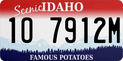 ID license plate 1O7912M