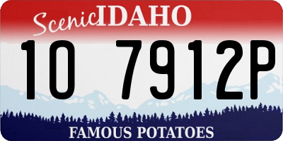 ID license plate 1O7912P