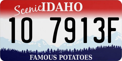 ID license plate 1O7913F