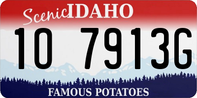 ID license plate 1O7913G