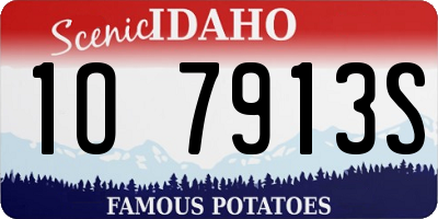 ID license plate 1O7913S