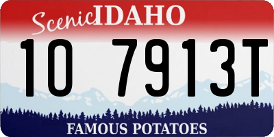 ID license plate 1O7913T
