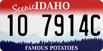ID license plate 1O7914C